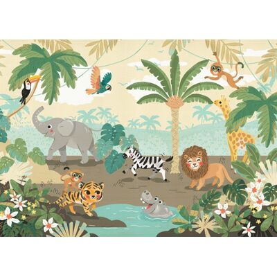 Komar Into Wonderland Fotobehang Baby Safari - IAX7-0054 4055065390548 Behang Komar Into Wonderland Fotobehang Baby Safari - IAX7-0054 4055065390548 Behang