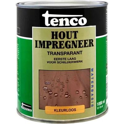 Tenco Hout Impregneer - Transparant - 1 liter 8712701012337 Verf Tenco Hout Impregneer - Transparant - 1 liter 8712701012337 Verf