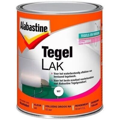 Alabastine Tegellak Wit 1 Component - 1 liter 8710839143350 Verf Alabastine Tegellak Wit 1 Component - 1 liter 8710839143350 Verf