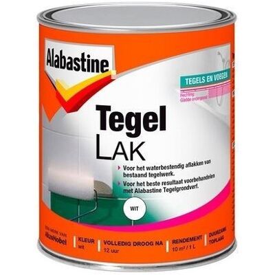 Alabastine Tegellak Wit 1 Component - 1 liter Alabastine Tegellak Wit 1 Component - 1 liter