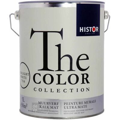Histor The Color Collection Muurverf Kalkmat - Sunlight White 5 Liter 8716242753063 Histor Muurverf Histor The Color Collection Muurverf Kalkmat - Sunlight White 5 Liter 8716242753063 Histor Muurverf