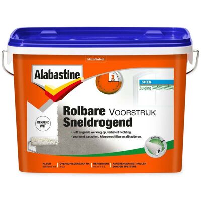 Alabastine Rolbare Voorstrijk Sneldrogend - Wit Alabastine Rolbare Voorstrijk Sneldrogend - Wit