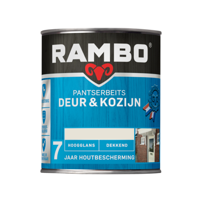 Rambo Pantserbeits Deur & Kozijn Hoogglans Dekkend 750 ml - RAL 9010 Rambo Pantserbeits Deur & Kozijn Hoogglans Dekkend 750 ml - RAL 9010