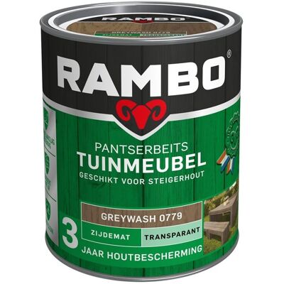 Rambo Pantserbeits Tuinmeubel Zijdemat Transparant - 750 ml Greywash Rambo Pantserbeits Tuinmeubel Zijdemat Transparant - 750 ml Greywash