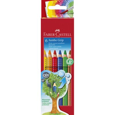 Faber Castell Jumbo Grip Kleurpotloden - set 6 stuks 4005401109167 Verf Faber Castell Jumbo Grip Kleurpotloden - set 6 stuks 4005401109167 Verf