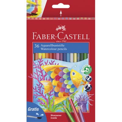Faber Castell Aquarelpotloden - 36 stuks - Kinder set 4005401144489 Verf Faber Castell Aquarelpotloden - 36 stuks - Kinder set 4005401144489 Verf