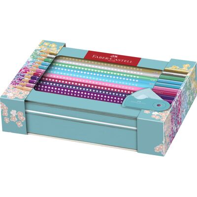 Faber Castell Sparkle Kleurpotloden - set 20 stuks + mini puntenslijper 4005402016419 Verf Faber Castell Sparkle Kleurpotloden - set 20 stuks + mini puntenslijper 4005402016419 Verf