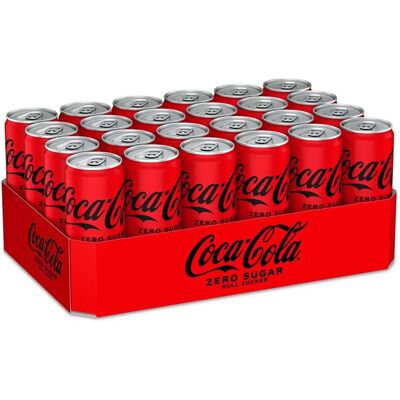 Coca-Cola Zero Sugar 24 x 330 ml Sans consigne - 24 x 0,33 L Coca-Cola Zero Sugar 24 x 330 ml Sans consigne - 24 x 0,33 L