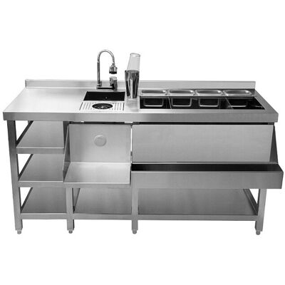 Monstershop Deluxe Cocktail Bar Station - Zilverkleurig Monstershop Deluxe Cocktail Bar Station - Zilverkleurig