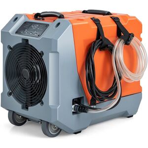 Costway Commerciële luchtontvochtiger 85L/dag, met pomp en afvoerslang Automatische ontdooiing 2 wielen en intrekbare handgreep - Grijs Costway Commerciële luchtontvochtiger 85L/dag, met pomp en afvoerslang Automatische ontdooiing 2 wielen en intrekbare handgreep - Grijs