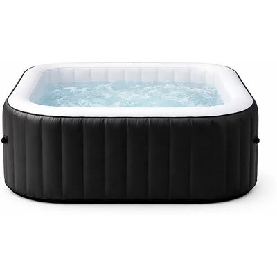 Tempo Style - ARMONIA 4-persoons jacuzzi Opblaasbare spa met verwarming, filtersysteem, afdekking en accessoires Afmetingen: 1,58 x 0,70 m - Zwart Tempo Style - ARMONIA 4-persoons jacuzzi Opblaasbare spa met verwarming, filtersysteem, afdekking en accessoires Afmetingen: 1,58 x 0,70 m - Zwart