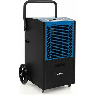 Costway Professionele luchtontvochtiger 66L/dag, industriële luchtontvochtiger met pomp en afvoerslang, tot 418 m², 24-uurs timer (blauw) - Blauw Costway Professionele luchtontvochtiger 66L/dag, industriële luchtontvochtiger met pomp en afvoerslang, tot 418 m², 24-uurs timer (blauw) - Blauw