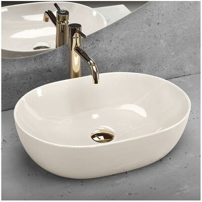 Opzetwastafel Rea Lisa Shiny White - Wit Opzetwastafel Rea Lisa Shiny White - Wit