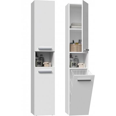 TOPESHOP Badkamerplank Nel III WIT - Wit, Zilverkleurig TOPESHOP Badkamerplank Nel III WIT - Wit, Zilverkleurig