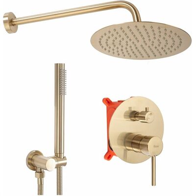 Inbouw Regendoucheset Rea Lungo Brush Gold - Goudkleurig Inbouw Regendoucheset Rea Lungo Brush Gold - Goudkleurig