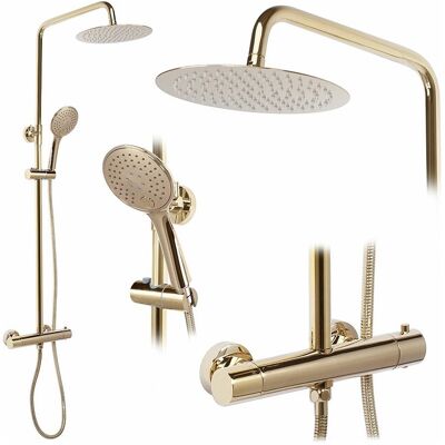 Doucheset Met Thermostaat Rea Vincent Termostat Gold - Goudkleurig Doucheset Met Thermostaat Rea Vincent Termostat Gold - Goudkleurig