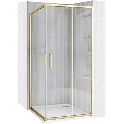 Douchecabine Rea City 90X90 Brush Gold - Goudkleurig Douchecabine Rea City 90X90 Brush Gold - Goudkleurig
