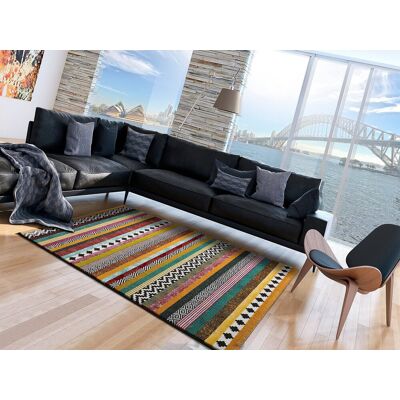 Laagpolig tapijt - etnisch - veelkleurig - 140x200 cm - MOAR - Veelkleurig Laagpolig tapijt - etnisch - veelkleurig - 140x200 cm - MOAR - Veelkleurig