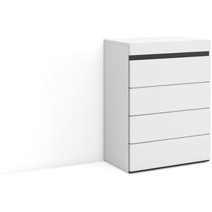 Skraut Home Ladekast, Commode, 35x57x75cm, Voor slaapkamer, kamer, Met opbergruimte, Wit en Zwart - Veelkleurig Skraut Home Ladekast, Commode, 35x57x75cm, Voor slaapkamer, kamer, Met opbergruimte, Wit en Zwart - Veelkleurig