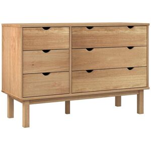vidaxl Ladekast OTTA 111x43x73,5 cm massief grenenhout - Bruin vidaxl Ladekast OTTA 111x43x73,5 cm massief grenenhout - Bruin