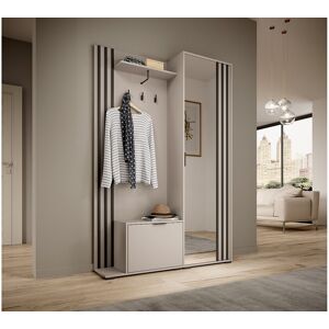 MINIO go for it, Garderobe NEL, met spiegel, kasjmier/zwart - Zwart, Beige MINIO go for it, Garderobe NEL, met spiegel, kasjmier/zwart - Zwart, Beige