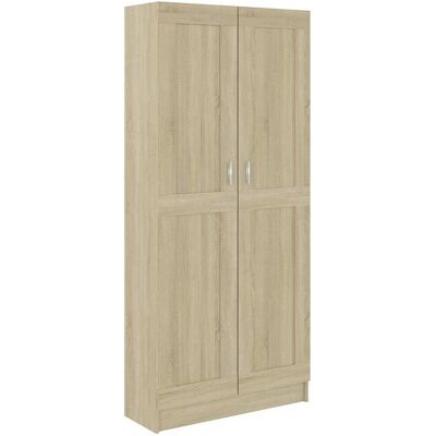 vidaxl Boekenkast 82,5x30,5x185,5 cm bewerkt hout sonoma eikenkleur - Natuurlijk licht vidaxl Boekenkast 82,5x30,5x185,5 cm bewerkt hout sonoma eikenkleur - Natuurlijk licht