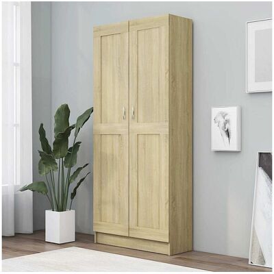 vidaxl Boekenkast 82,5x30,5x185,5 cm bewerkt hout sonoma eikenkleur - Natuurlijk licht vidaxl Boekenkast 82,5x30,5x185,5 cm bewerkt hout sonoma eikenkleur - Natuurlijk licht
