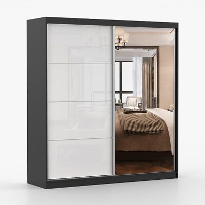 Schuifdeurkast MULTI 35 203 cm - Zwart Schuifdeurkast MULTI 35 203 cm - Zwart