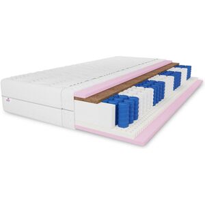 Pocketveringmatras 7 zones Comfort 120x200x26 cm, latex-kokosmatras hardheid H3/H4, kleur: zwart, incl. hoes - Pocketveringmatras 7 zones Comfort 120x200x26 cm, latex-kokosmatras hardheid H3/H4, kleur: zwart, incl. hoes -