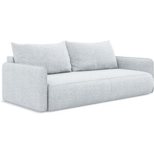 Driezits-slaapbank van lichtblauw chenille stof - PALERMO - Blauwe lucht Driezits-slaapbank van lichtblauw chenille stof - PALERMO - Blauwe lucht