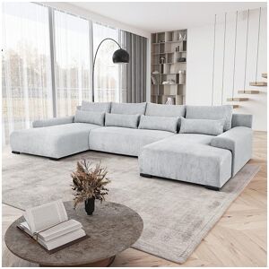 BeautySofa24 WOONLANDSCHAP Benny U lichtgrijs - Lichtgrijs BeautySofa24 WOONLANDSCHAP Benny U lichtgrijs - Lichtgrijs