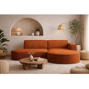 Hoekbank Designer MODENA STUDIO stof Dik koord Poso Brick Rechts - Terracotta Hoekbank Designer MODENA STUDIO stof Dik koord Poso Brick Rechts - Terracotta