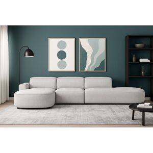 imebel Modulaire hoekbank CURSAL F– chaise longue links, 364×166×70 cm, lichtgrijs Raven 6, vrijstaand - Lichtgrijs imebel Modulaire hoekbank CURSAL F– chaise longue links, 364×166×70 cm, lichtgrijs Raven 6, vrijstaand - Lichtgrijs