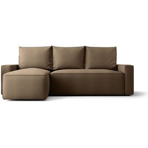 Hoekbank HAVANA links bruin gebreid Curio 20 - slaapfunctie, bedkist - Bruin Hoekbank HAVANA links bruin gebreid Curio 20 - slaapfunctie, bedkist - Bruin