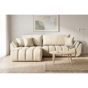 Sofia Möbel Universele hoekbank met slaapfunctie Oti, Monolith beige (02) - Beige Sofia Möbel Universele hoekbank met slaapfunctie Oti, Monolith beige (02) - Beige