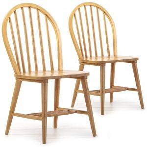 VS Venta-stock Set van 2 stoelen Clarck Kleur Eiken, Massief Hout, 48 x 48 x 92 cm - Natuurlijk licht VS Venta-stock Set van 2 stoelen Clarck Kleur Eiken, Massief Hout, 48 x 48 x 92 cm - Natuurlijk licht