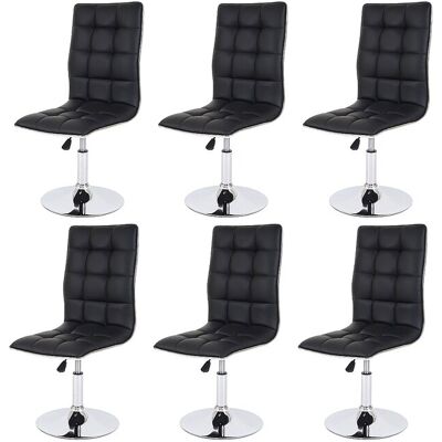 Eetkamerstoel MCW-C41 (set van 6), zwart - Zwart Eetkamerstoel MCW-C41 (set van 6), zwart - Zwart