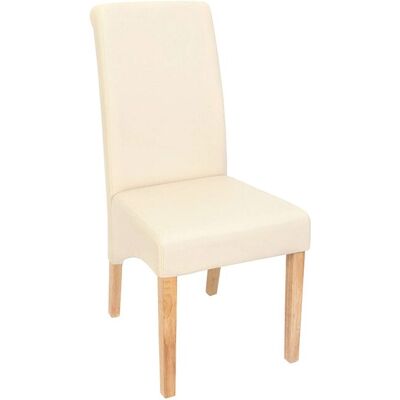 MCW Eetkamerstoel M37 (set van 6), kunstleer mat, crème, lichtgekleurde poten - Crème MCW Eetkamerstoel M37 (set van 6), kunstleer mat, crème, lichtgekleurde poten - Crème