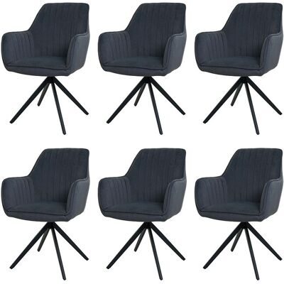 Eetkamerstoel MCW-L79 (set van 6), antraciet - Antracietgrijs Eetkamerstoel MCW-L79 (set van 6), antraciet - Antracietgrijs