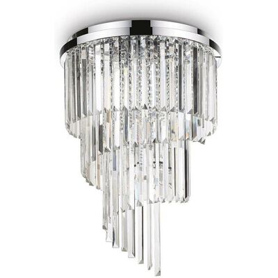 CARLTON PL12, Kristallen plafondlamp, Ideal Lux - Grijs CARLTON PL12, Kristallen plafondlamp, Ideal Lux - Grijs
