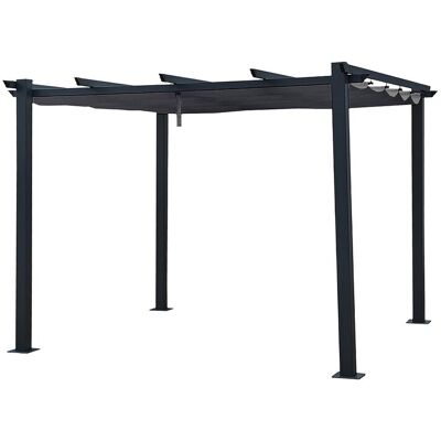 Happy Garden Pergola 3 × 3m CASSIS grijs - aluminium structuur - Grijs Happy Garden Pergola 3 × 3m CASSIS grijs - aluminium structuur - Grijs