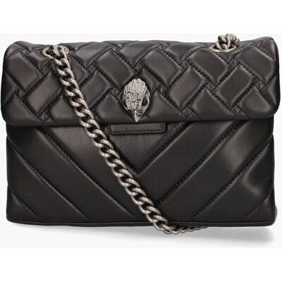Kurt Geiger Leather Kensington Zwart/Zilver ONE female Kurt Geiger Leather Kensington Zwart/Zilver ONE female