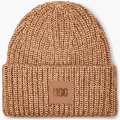 UGG Chunky Rib Beanie Camel Muts ONE female UGG Chunky Rib Beanie Camel Muts ONE female