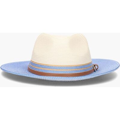 House Of Ord - Cape Town Bella Off-White/Blauw Hoed female House Of Ord - Cape Town Bella Off-White/Blauw Hoed female