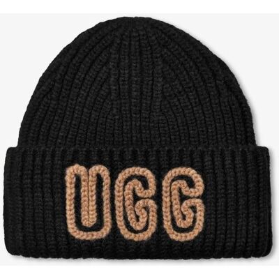 UGG Chunky Crafted Rib Beanie Black Muts female UGG Chunky Crafted Rib Beanie Black Muts female