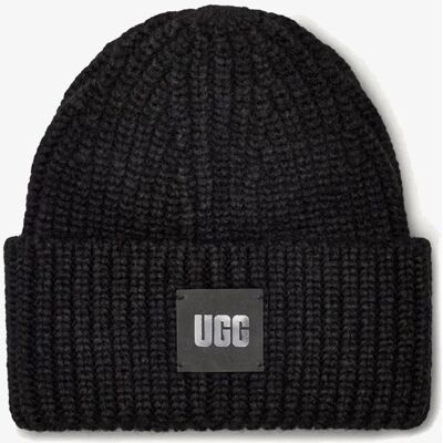 UGG Chunky Rib Beanie Black Muts female UGG Chunky Rib Beanie Black Muts female