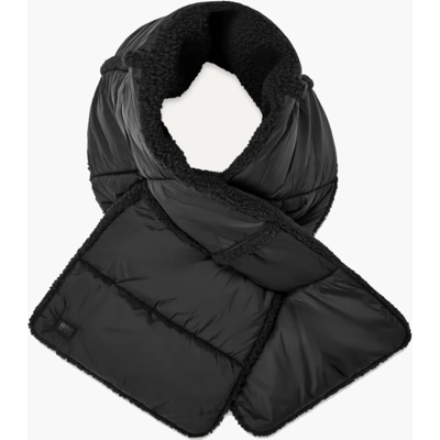 UGG AW UGGfluff Reversible Scarf Black ONE female UGG AW UGGfluff Reversible Scarf Black ONE female
