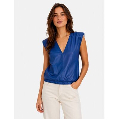 Goosecraft Elvie 1-A kobaltblauw blouse S female Goosecraft Elvie 1-A kobaltblauw blouse S female