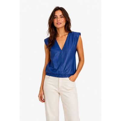 Goosecraft Elvie 1-A kobaltblauw blouse S female Goosecraft Elvie 1-A kobaltblauw blouse S female