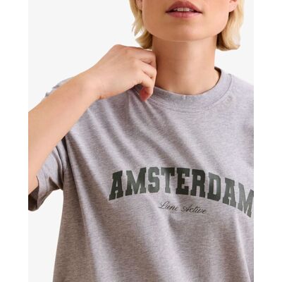 Lune Active Lune Demi Amsterdam Tee Grijs T-Shirt S female Lune Active Lune Demi Amsterdam Tee Grijs T-Shirt S female